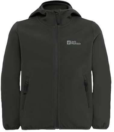 Jack Wolfskin Unisex Kinder Fourwinds Jacket Kids, Granite Black, 164