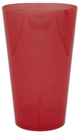 éco gobelets - Gobelet Réutilisable, Économique, Recyclable - Verre en Plastique Rigide Polypropylène sans BPA - Passe au Lave-Vaisselle - Rouge - 30cl x100