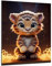 Munera Design - Bild 30x40 - süße niedliche Tiere Tiger - Wand-Bilder Kinder-Zimmer