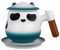 ZENS Tea Mug With Infuser and Lid, 330 ML Cute Panda Cup With Strainer for Loose Leaf, Wood Handle Ceramic Infuser Mug for Brewing, Collector's Gift for Daughter
