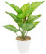 QGGTQG Plantas artificiales en maceta blanca, planta artificial de plástico, plantas decorativas para el baño, la cocina (A)