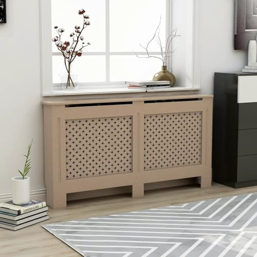 Sufrk Radiator cover MDF 152x19x81 cm Radiator cover Radiator cover Grille Radiator cover - 288196