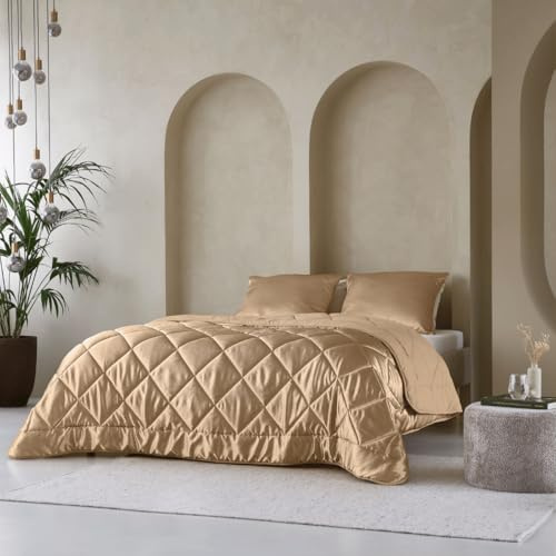 Zelesta Beautybed Bettdecke - Waschbare bettdecke ohne Bezug - Satin-Stoff Bettwäsche - Winterdecke und Sommer-Bettdecke - Duvet - 4 Jahreszeiten - Anti-Allergene Steppdecke