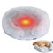 Heated Dog Bed,Adjustable Temperature Control USB Heated Pet Mat - 5 Timers, Auto Shut-Off, Washable Round Kitty Heating Bed for Cold Weather