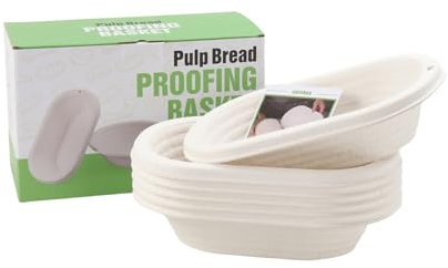 Cestino per la lievitazione del pane, 6 pezzi, ovale banneton per il pane, 24,5 cm ovale