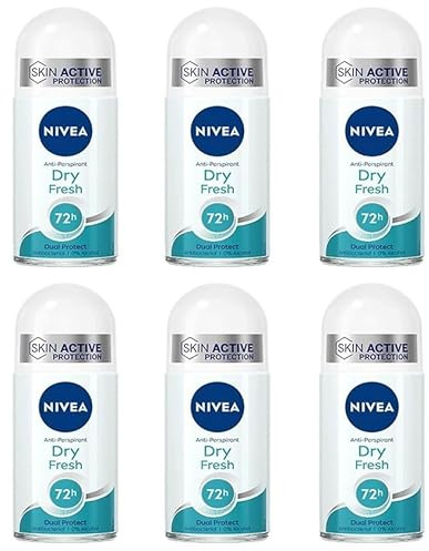 NIVEA Dry Fresh Deo Roll-On Anti-Transpirant, 50ml, 6er Pack