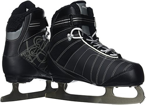 BAUER - Damen Schlittschuhe React Rec Ice I hochwertige Schlittschuhe mit Edelstahlkufe I Knöchelpolsterung I bequeme Tuuk Lightspeed-Schlittschuhe I ideal für Einsteigerinnen I Gefüttert - Schwarz