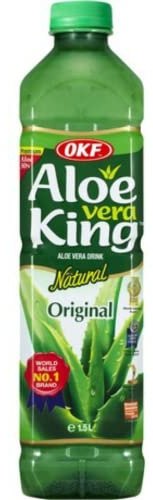 OKF - Aloe Vera Getränk Original - Multipack (12 X 1,5 LTR) | Hergestellt mit Bio-Aloe Vera, Bio-Rohrzucker und Honig ohne Konservierungsstoffe - 100% natürliche Zutaten