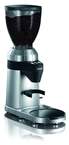 GRAEF. Kaffeemühle CM900, Automatische Portionierung auf Knopfdruck frei programmierbar, 40 Mahlgradeinstellungen, abnehmbarer 350g Kaffeebohnenbehälter, Grind on Demand Funktion, silber
