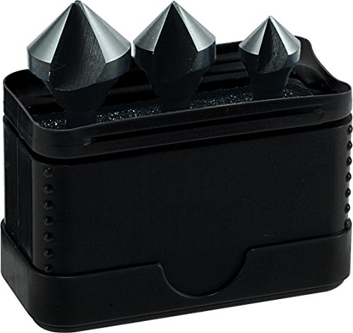 ALPEN HSS Senkerbitsatz 3-teilig (ø Ø M 6-10 mm, Bit-Set Kegelsenker, zum Senken, Anfasen + Entgraten, für Metall + Kunststoff geeignet) 72000003100