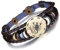 Unendlich U Punk Modisch 12 Sternbilder Sternzeichen Herren Damen Charm Armband Geflochten Leder Legierung Multilayer Braun Armreifen, Skorpion(Scorpio)