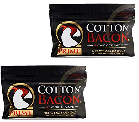 Authentique Le Plus nuevo cotton Bacon Prime algodón orgánica por Wick 'n' Vape para reconstrucción de RBA, rta, RDA, rtda, atomizador reconstructible