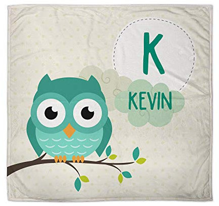 LolaPix Babydecke mit Namen. Neugeborene Geschenke. Verschiedene Designs. Eule