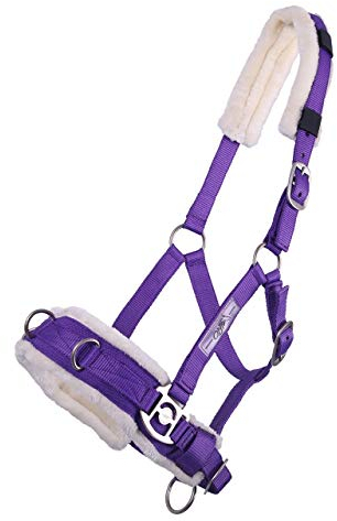 ARBO-INOX® -Kappzaum - Halfter - Nylonhalfter - 6 Farben und 4 Grössen (lila, Cob Vollblut)