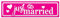 Kiwistar Magnetschild Just Married Ringe Herzen invertiert - 30cm Pink - magnetisch für Auto PKW Kfz - wiederverwendbares Hinweisschild aus Magnetfolie - für Fahrzeug, Truck