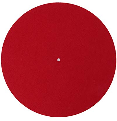 fivekim Turntable Mat Slipmat Audiophile 3mm Felt Platter Vinyl Record Players Anti-Vibration Durable Anti-Static Felt vinyl record pad Red