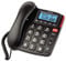 OLYMPIA 4520 Telefono fisso a filo per anziani, con tasti grandi, tasti SOS e vivavoce, Nero