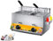 ZLYD Freidora de gas de mesa de acero inoxidable, doble tanque de capacidad de 12 litros, con 2 canastas y aderezos, cocina industrial comercial o uso doméstico