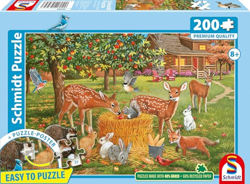 Schmidt 56589 Tierpicknick Kinderpuzzle, 200 Teile