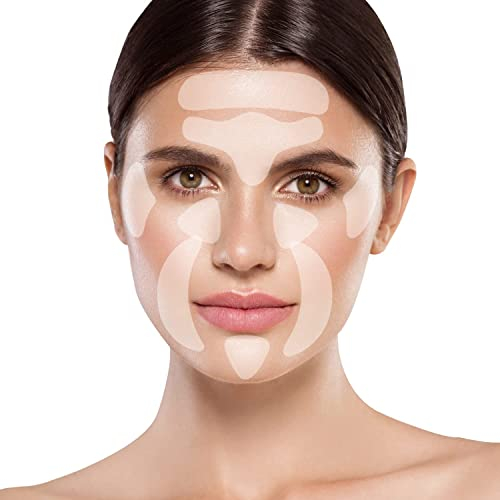Gesichtsfalten Entferner Streifen, 256 Gesichtsfalten-Pflaster zum Glätten von Augen Mund oder Stirnfalten, extra Brustfalten Pads Falten-Pads für Gesicht & Brust Prävention