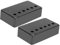 CHICIRIS 2-teilige E-Gitarren-Tonabnehmerschale, Tonabnehmer-Schale LP Humbucker-Gitarren-Tonabnehmerabdeckung 50 mm und 52 mm Zubehör für Musikinstrumente(Schwarz)
