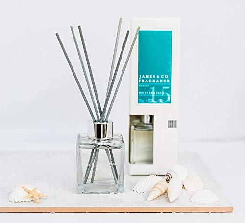 James & Co No.15 Sea Salt (Sea Salt & Driftwood) 100ml Home Fragrance Reed Diffuser Set