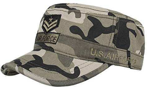 QICHEN Military Army Cap Herren Flache Baseball Kappe Freizeit Wandern