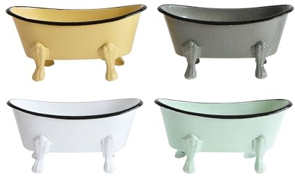 Metal Bathtub Soap Dishes (Set of 4 Colors)