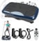 Vibration Plate Exercise Machine Whole Body Workout Vibration Platform w/Bluetooth Speaker Remote Control Vibration Machine 5 Programs 180 Levels Loop Bands for Auult Home Fitness Weight Loss (Blue)