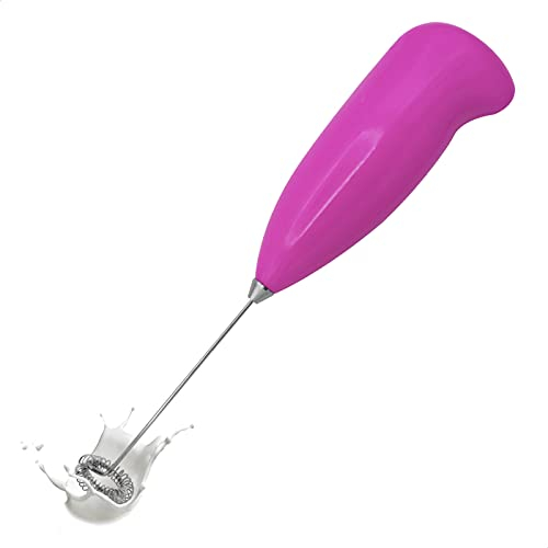 EUROXANTY Espumador Eléctrico de Mano | Mango Ergonómico | Varilla Metálica | 21,5 x 5,5 x 4 Cm | Rosa