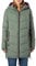 Sublevel Damen Winterjacke Stepp-Mantel mit Kapuze lang & tailliert, Outdoorjacke für Damen green XL