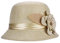 Chapeau cloche en paille pour femme vintage en lin avec fleur melon d'été chapeau de plage respirant protection solaire chapeaux de voyage vacances, kaki, taille unique