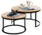 JYCCH Home Décor Furniture Round Side Tea Coffee Table Sets Living Room Center Tables Laptop Desk, Wood Top & Metal Base, Easy to Clean Living Room or Lounge