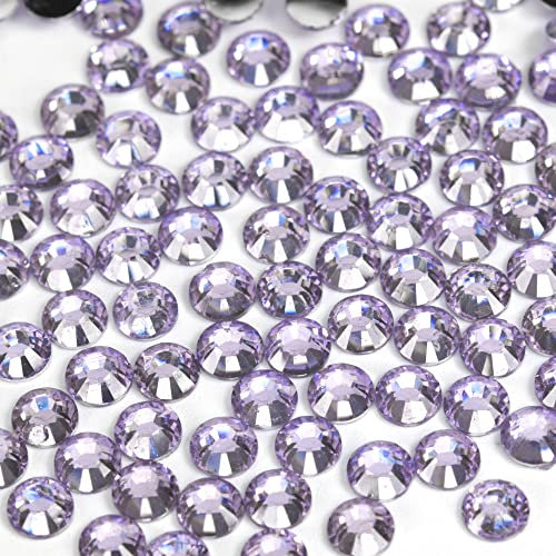 1000pcs 4mm Flat Back Non-Stick Rhinestone Crystal Diamantes Nail Art & Craft Scrapbooking Embellishments 90 Available Colours (4mm, Lilac #17)