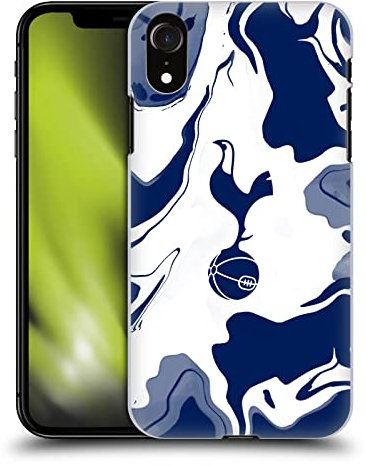 Head Case Designs Officially Licensed Tottenham Hotspur F.C. Blue And White Marble Badge Hard Back Case Compatible With Apple iPhone XR