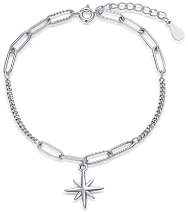 VONALA Schneeflocke Armband Damen 925 Sterling Silber Verstellbar Schneeflocke Armkette Armbänder Schmuck
