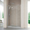 Mampara de Ducha Frontal Puerta Plegable + 1 Fijo TRANSPARENTE | Cabina Ducha de Apertura Plegable + Cristal Fijo Lateral | Vidrio 6mm Antical | 195cm Altura | Cromo | 120 cm