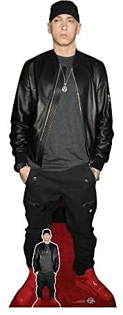 Star Cutouts CS944 Eminem Lifesize Cardboard Cutout with Mini – Rap Icon Party Decoration, Music Fan Display & Bedroom Décor