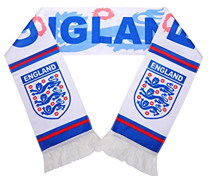 AMMICCO Fußball-Weltmeisterschaft Schal, Fan-Schal, 2-teilig, Schal, Fußballspiel, Geschenk für Anmutigung, Fans, England