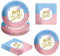 AINIUNIU Gender Reveal Vaisselle, Gender Reveal Party Decoration, 16 Invités Gender Reveal Assiette Jetable Serviette en Papier Baby Shower Mixte Bébé Girl Or Boy Kit Fournitures (16 invités)