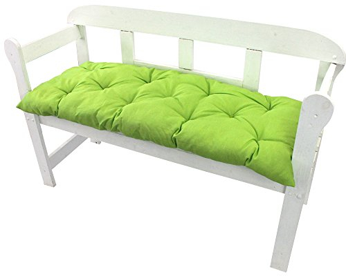 NYVI Bankauflage Ibiza 110x45 cm Grün - Polsterauflage für Gartenbänke Gemütlich & Langlebig - Sitzauflagen für Bänke Outdoor & Indoor - Sitzkissen Auflage Bank Sitzbank