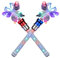 XJSGS - Baguette lumineuse LED clignotante en forme d'étoile - Baguette magique rotative pour filles et garçons - Cadeau de Noël et d'anniversaire (bleu) (papillon 2 pièces)