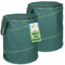 TTL Garden 2x 160L Pop Up Gartensack Deluxe mit Deckel - 220gsm 600D Oxford 2er Set 160 Liter Gartenabfallsack faltbar extra stabil - Laubsack Sack & Behälter für Grünschnitt Garten Abfall
