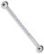beyoutifulthings Industrial-Piercing Silber Zirkonia-Reihe Regenbogen Industrial-Barbell Industrial-Bar Chirurgenstahl Stab-länge 38-mm