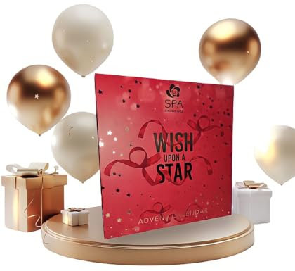 Calendrier de l'Avent 2023 SPA Exclusif Cosmétique Calendrier de beauté Rouge Paquet cadeau BeautyBox 24 jours Surprises Huile de soin Bain Essences de bain Lotion pour le corps Savon à fleurs Cadeau