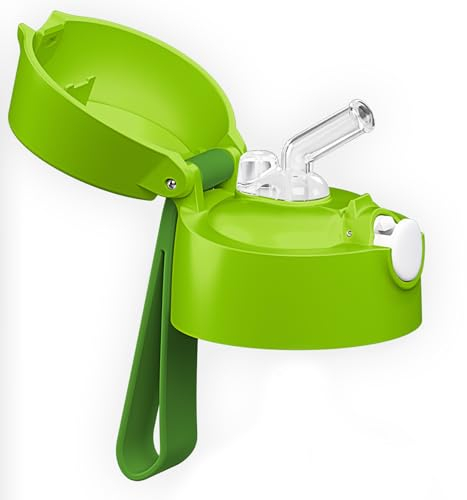 Jarlson® Ersatzdeckel für Charli und Mali Trinkflasche, verwendbar für 350ml und 500ml Flasche, Ersatzteile, Ersatz (Charli Deckel (Strohhalm), Hellgrün)
