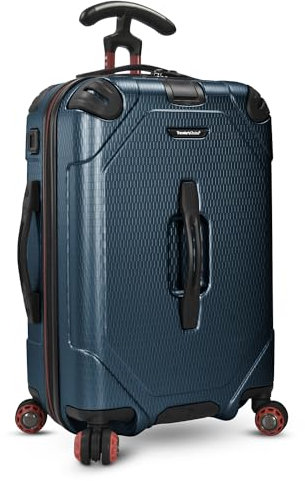 Traveler's Choice Maxporter II Hartschalen-Koffer aus Polycarbonat mit Spinnrollen, Marineblau, 22 Carry-On Luggage