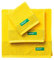 United Colors of Benetton. 3-teiliges Badetuch-Set (Etuitisch 30 x 50 cm + Hände 50 x 90 cm + Bad 70 x 140 cm) 450 g/m² 100% Baumwolle Gelb 'Regenbogen'