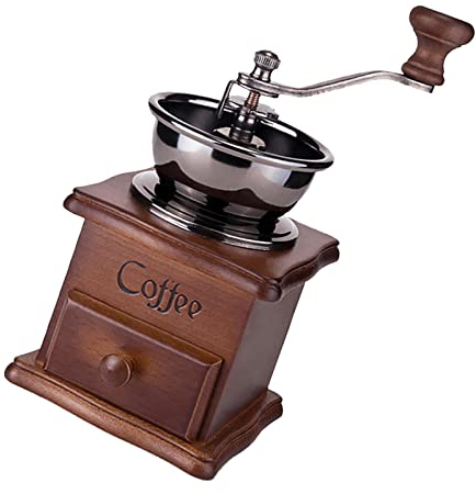 Handmühle im Vintage-Stil, Kaffeebohnen, tragbar, aus Edelstahl, Walze für Getreide, Gewürze, Küche, Haushalt