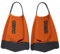 Arena Powerfin Pro II Schwimmflossen, Unisex, für Erwachsene, für Damen und Herren, Silikon, Kurze Klinge, Links/rechts, personalisierbar, Texas Orange/Grau, Größe 38-46